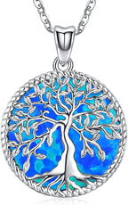 Tree of Life Necklace, Sterling Silver Pendant for Women Necklaces Jewelry (With Fine Gift Box)