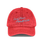 God Bless America Vintage Embroidered Cap – Distressed Patriotic Hat – A Quiet Badge of Faith, Freedom & Everyday Gratitude