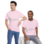 Blessed Lettered T-Shirt – Soft Cotton Tee with Subtle Gratitude Script – A Quiet Reminder of Faith, Grace & Inner Peace