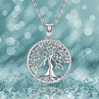 Tree of Life Necklace, Sterling Silver Pendant for Women Necklaces Jewelry (With Fine Gift Box)