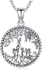 Tree of Life Necklace, Sterling Silver Pendant for Women Necklaces Jewelry (With Fine Gift Box)