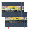 5.5" X 8.5" Watercolor Book (2 Pack, 76 Sheets Each) - 110Lb (230 GSM) Linen-Bound Hardcover Artist Paper Pads - Acid-Free Cold-Pressed Watercolor Paper Pad Mixed Media