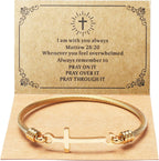 Product Title: Christian Cross Bracelet – “God Is Within Her She Will Not Fall” Bible Verse, Inspirational Stainless Steel Gift for Women, Daughter, Best Friend