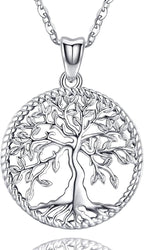 Tree of Life Necklace, Sterling Silver Pendant for Women Necklaces Jewelry (With Fine Gift Box)