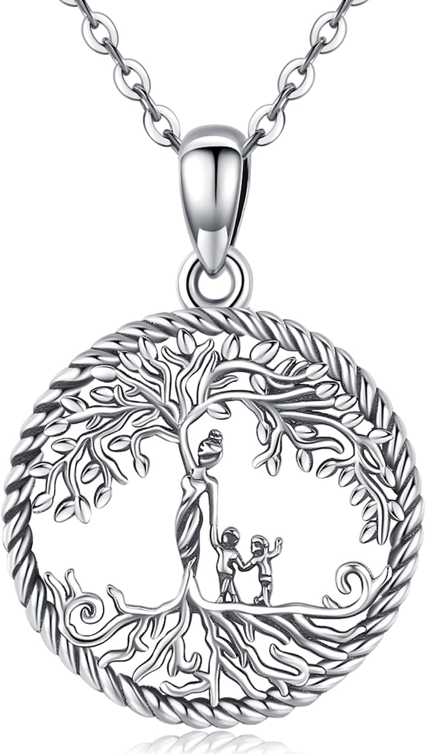 Tree of Life Necklace, Sterling Silver Pendant for Women Necklaces Jewelry (With Fine Gift Box)