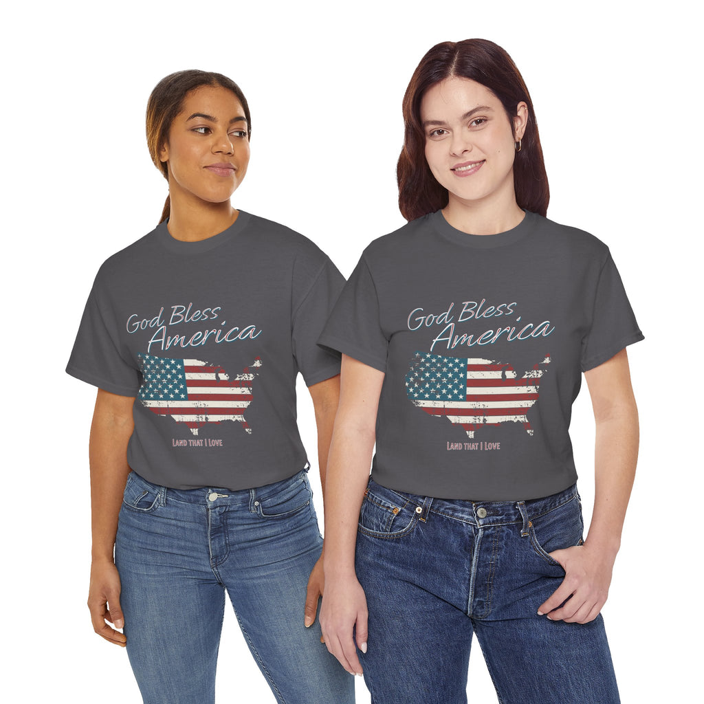 God Bless America Vintage Flag Patriotic T-Shirt – A Quiet Tribute to Faith, Freedom & Everyday Gratitude