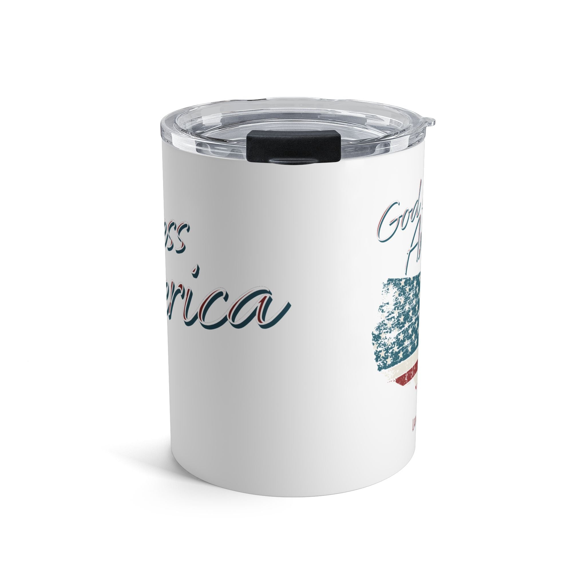 God Bless America 10oz Vacuum-Insulated Tumbler – Patriotic Stainless Steel Travel Cup – A Compact Prayer for Faith, Freedom & Everyday Thanks