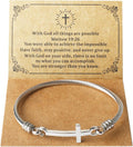 Product Title: Christian Cross Bracelet – “God Is Within Her She Will Not Fall” Bible Verse, Inspirational Stainless Steel Gift for Women, Daughter, Best Friend