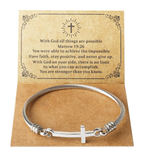 Christian Cross Bracelet, 18K Gold-Plated Stainless Steel , Psalm 46:5 – A Symbol of Faith and Unshakable Strength