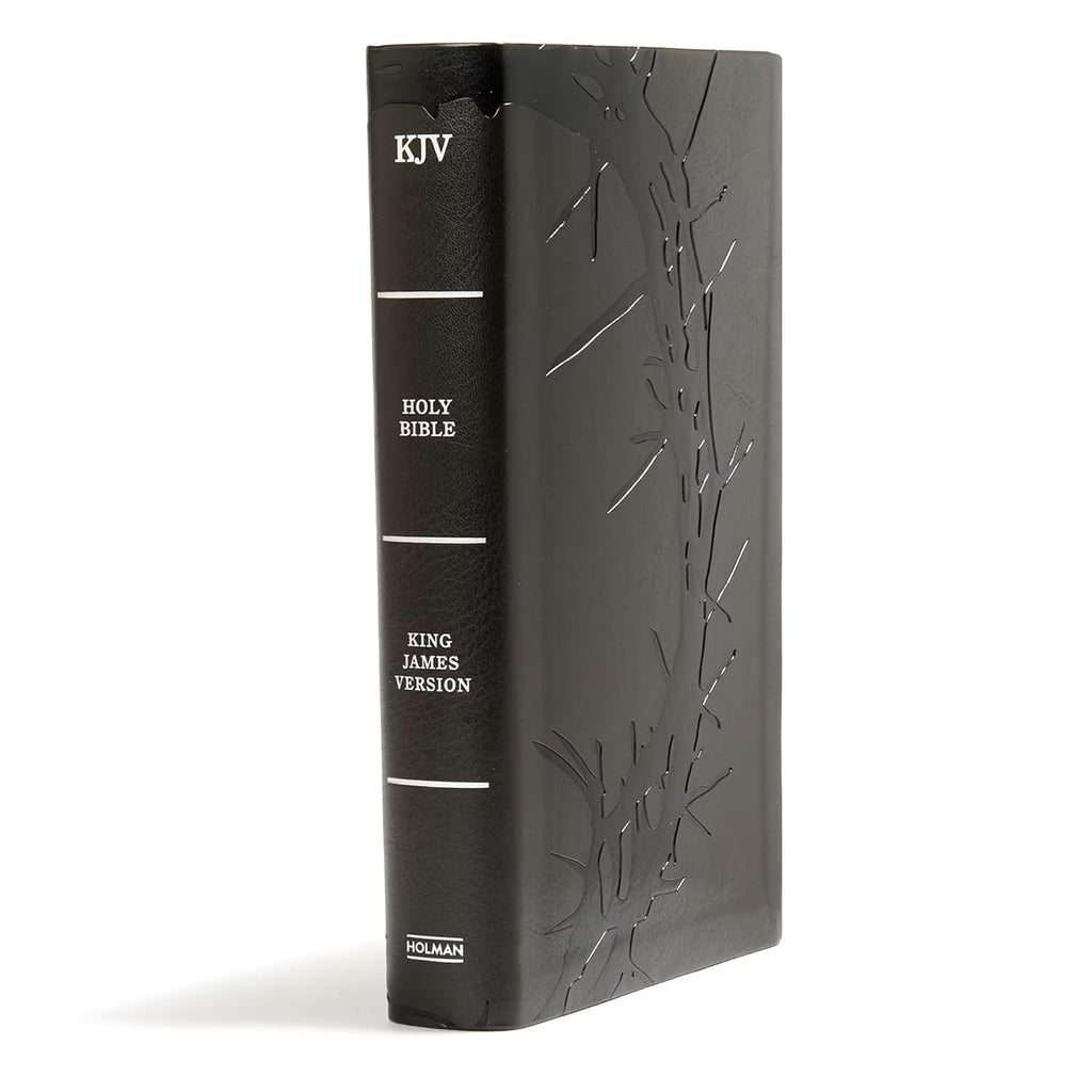 KJV Large Print Personal Size Bible, Charcoal Leathertouch, Red Letter – A Beacon of Wisdom and Spiritual Clarity