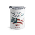 God Bless America 10oz Vacuum-Insulated Tumbler – Patriotic Stainless Steel Travel Cup – A Compact Prayer for Faith, Freedom & Everyday Thanks