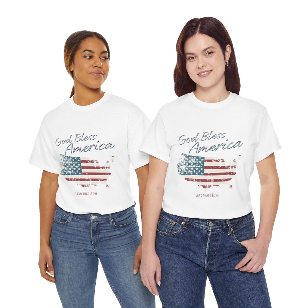 God Bless America Vintage Flag Patriotic T-Shirt – A Quiet Tribute to Faith, Freedom & Everyday Gratitude