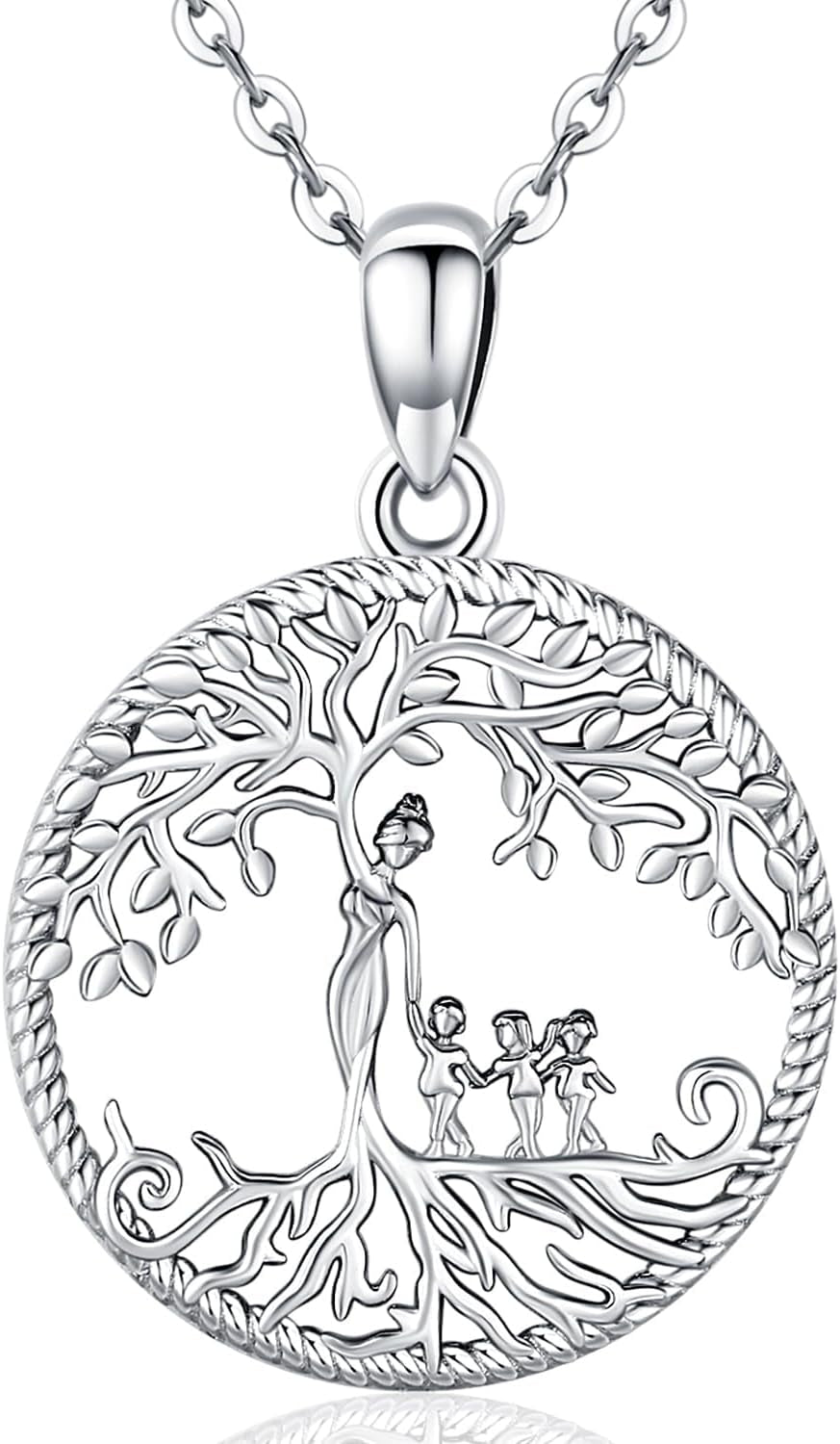 Tree of Life Necklace, Sterling Silver Pendant for Women Necklaces Jewelry (With Fine Gift Box)