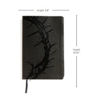 KJV Large Print Personal Size Bible, Charcoal Leathertouch, Red Letter – A Beacon of Wisdom and Spiritual Clarity