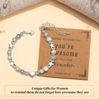 Heart Beaded Amazonite Bracelet – Thoughtful Gift for Women, Moms, Daughters, Coworkers, Friends, Wives, Granddaughters, Teachers