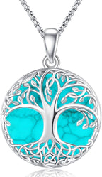 Tree of Life Necklace, Sterling Silver Pendant for Women Necklaces Jewelry (With Fine Gift Box)
