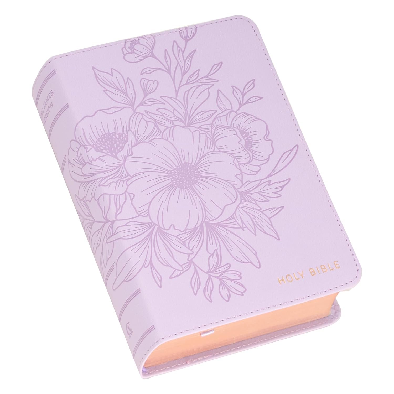 KJV Compact Large Print Bible, Lavender Vegan Leather, Red Letter – A Bloom of Faith and Spiritual Joy