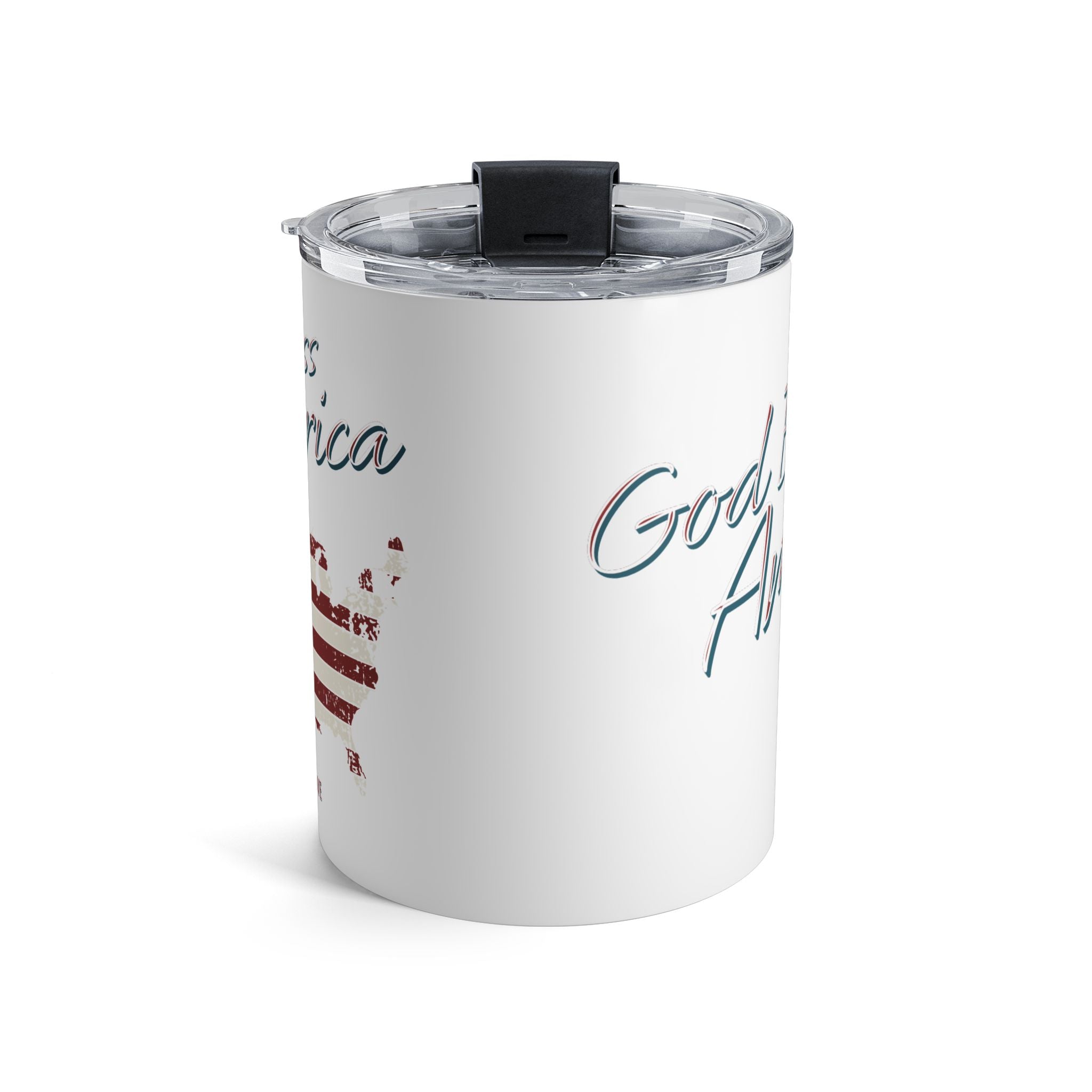 God Bless America 10oz Vacuum-Insulated Tumbler – Patriotic Stainless Steel Travel Cup – A Compact Prayer for Faith, Freedom & Everyday Thanks