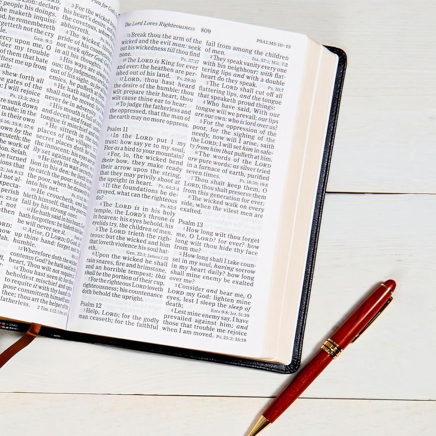 KJV Large Print Personal Size Bible, Charcoal Leathertouch, Red Letter – A Beacon of Wisdom and Spiritual Clarity