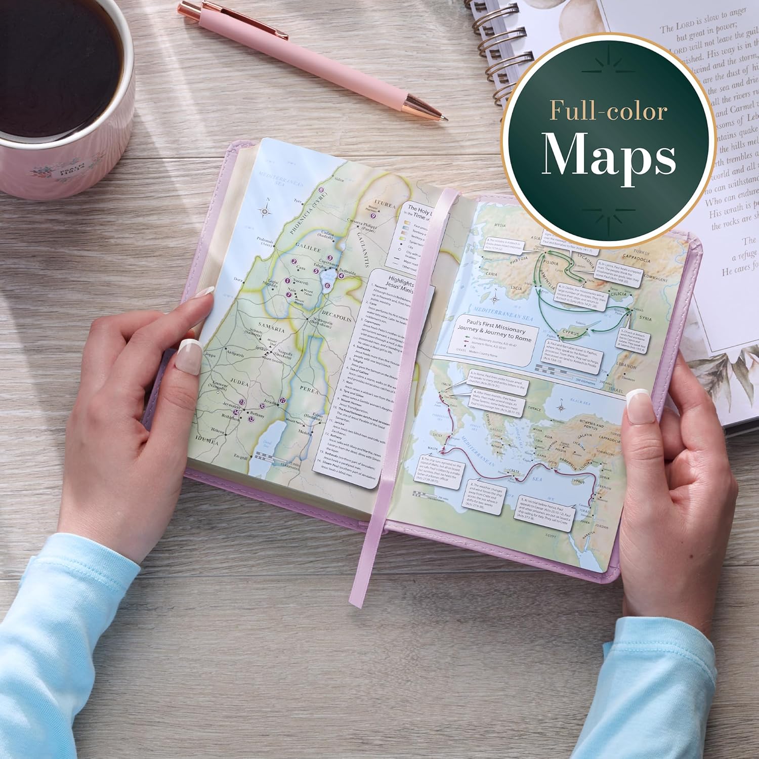 KJV Compact Large Print Bible, Lavender Vegan Leather, Red Letter – A Bloom of Faith and Spiritual Joy