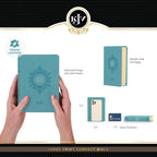 KJV Compact Large Print Bible, Aqua Blue Faux Leather, Red Letter – A Guide to Faith and Youthful Awakening