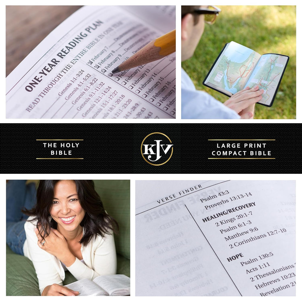 KJV Compact Large Print Bible, Aqua Blue Faux Leather, Red Letter – A Guide to Faith and Youthful Awakening