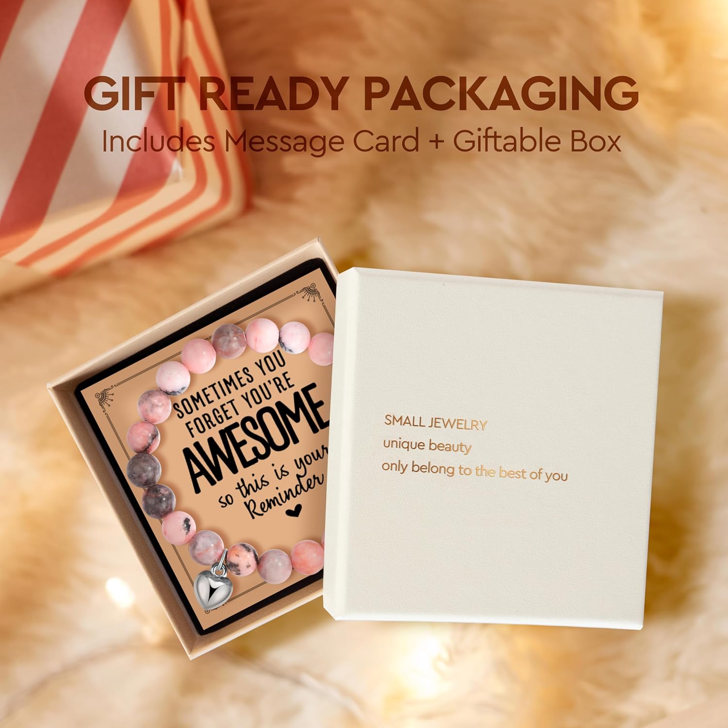 Awesome Vibes Healing Bracelet – Inspirational Gift for Women, Daughter, Sister, Best Friend – Birthday, Christmas, Mother’s Day, Valentine’s