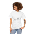 Blessed Lettered T-Shirt – Soft Cotton Tee with Subtle Gratitude Script – A Quiet Reminder of Faith, Grace & Inner Peace