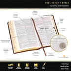 KJV Standard Size Faux Leather Bible, Gray/Black, Zipper & Thumb Index – A Beacon of Faith and Timeless Wisdom
