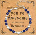 Heart Beaded Amazonite Bracelet – Thoughtful Gift for Women, Moms, Daughters, Coworkers, Friends, Wives, Granddaughters, Teachers