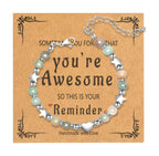 Heart Beaded Amazonite Bracelet with Stainless Steel, Adjustable – A Symbol of Balance and Soulful Strength