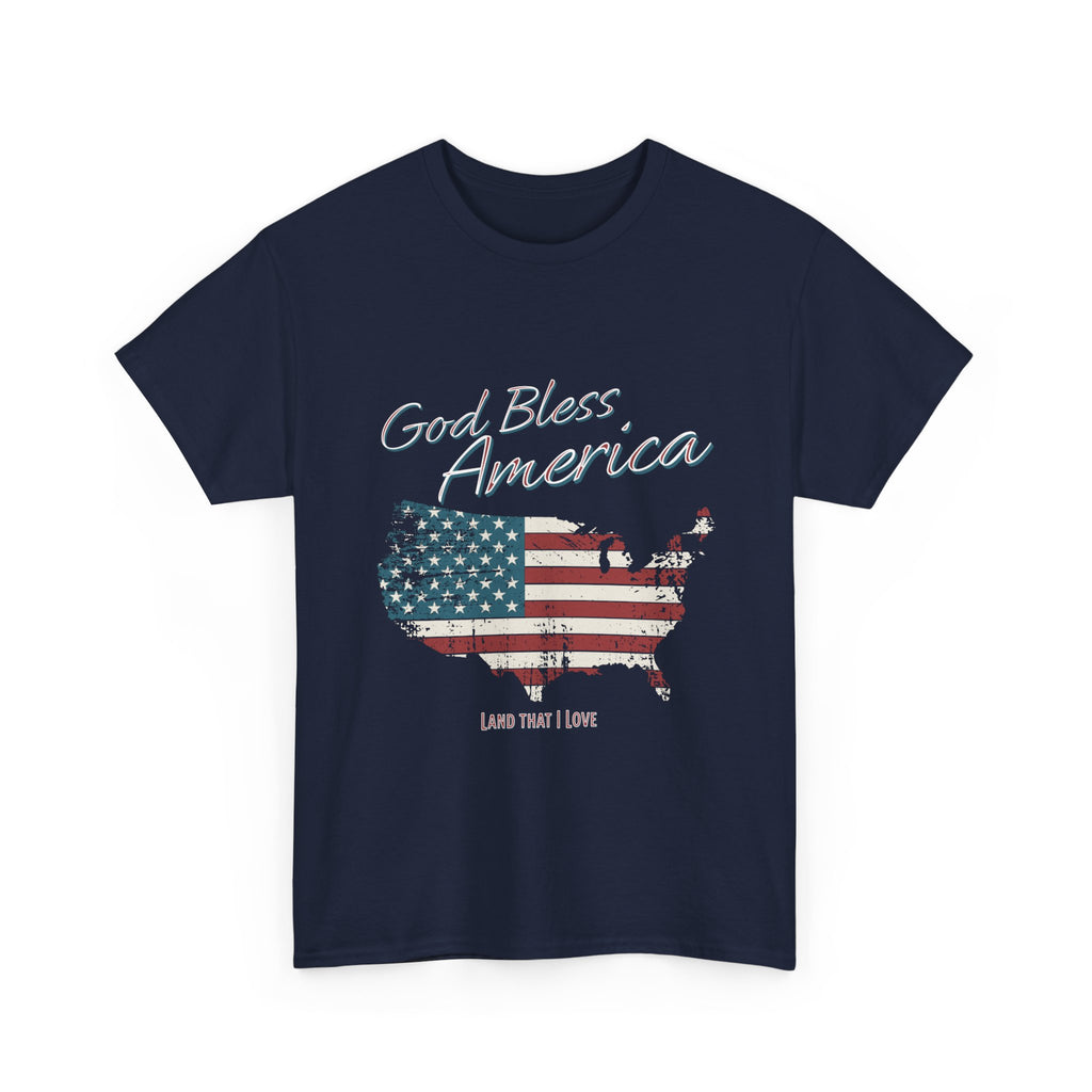 God Bless America Vintage Flag Patriotic T-Shirt – A Quiet Tribute to Faith, Freedom & Everyday Gratitude