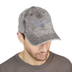 God Bless America Vintage Embroidered Cap – Distressed Patriotic Hat – A Quiet Badge of Faith, Freedom & Everyday Gratitude