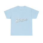 Blessed Lettered T-Shirt – Soft Cotton Tee with Subtle Gratitude Script – A Quiet Reminder of Faith, Grace & Inner Peace