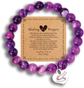 Amethyst Healing Bracelet – Uplifting Gift for Women Facing Illness or Anxiety, “Get Well Soon” Inspiration, Natural Stone Jewelry