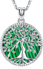 Tree of Life Necklace, Sterling Silver Pendant for Women Necklaces Jewelry (With Fine Gift Box)