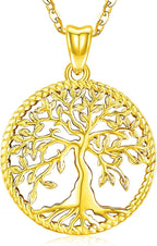 Tree of Life Necklace, Sterling Silver Pendant for Women Necklaces Jewelry (With Fine Gift Box)