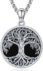 Tree of Life Necklace, Sterling Silver Pendant for Women Necklaces Jewelry (With Fine Gift Box)