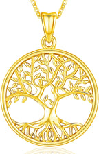 Tree of Life Necklace, Sterling Silver Pendant for Women Necklaces Jewelry (With Fine Gift Box)