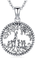 Tree of Life Necklace, Sterling Silver Pendant for Women Necklaces Jewelry (With Fine Gift Box)